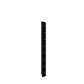 Čelična tegla za cvijeće - Kutni element 90° - 80 cm - RAL9005 mat (crna)