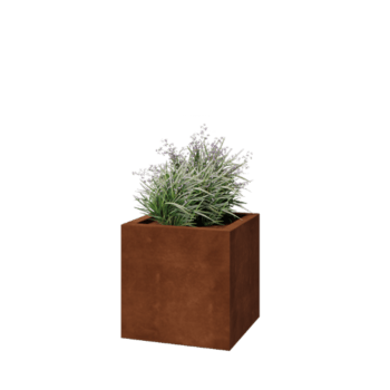Zavarena corten čelična tegla za cvijeće Montana 50 x 50 x 50 cm