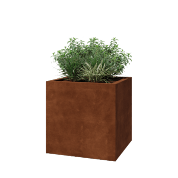 Zavarena corten čelična tegla za cvijeće Montana 70 x 70 x 70 cm