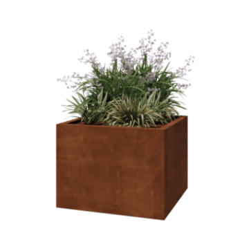 Corten čelik tegla za cvijeće - Kvadrat - 80 x 80 x 60 cm - Zavareno - Bez donje ploče