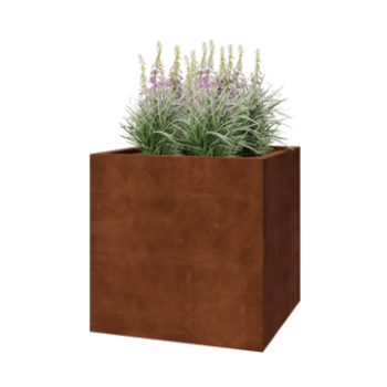 Corten čelik tegla za cvijeće - Kvadrat - 80 x 80 x 80 cm - Zavareno - S donjom pločom