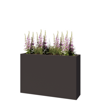 Čelična tegla za cvijeće - Pravokutnik - 120 x 30 x 80 cm - Druga RAL boja - S donjom pločom