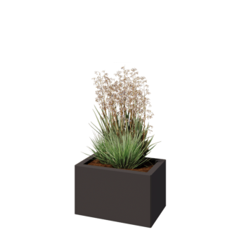 Čelična tegla za cvijeće - Pravokutnik - 50 x 30 x 30 cm - Druga RAL boja - S donjom pločom