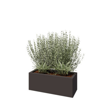 Čelična tegla za cvijeće - Pravokutnik - 80 x 30 x 30 cm - Druga RAL boja - Bez donje ploče