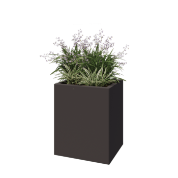 Čelična tegla za cvijeće - Pravokutnik - 50 x 40 x 60 cm - Druga RAL boja - S donjom pločom