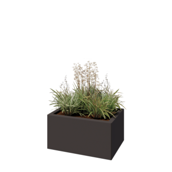 Čelična tegla za cvijeće - Pravokutnik - 60 x 40 x 30 cm - Druga RAL boja - S donjom pločom