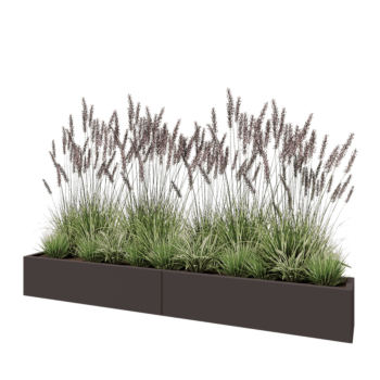 Čelična tegla za cvijeće XXL - Pravokutnik - 240 x 30 x 30 cm - Druga RAL boja - Bez donje ploče