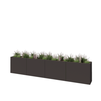 Čelična tegla za cvijeće XXL - Pravokutnik - 400 x 40 x 80 cm - Druga RAL boja - Bez donje ploče