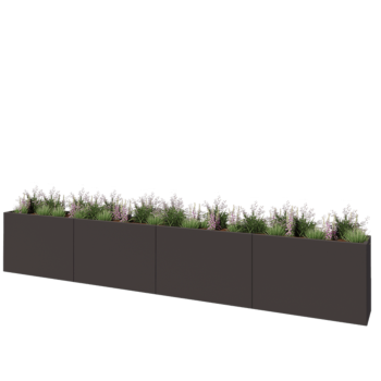 Čelična tegla za cvijeće XXL - Pravokutnik - 480 x 40 x 80 cm - Druga RAL boja - Bez donje ploče