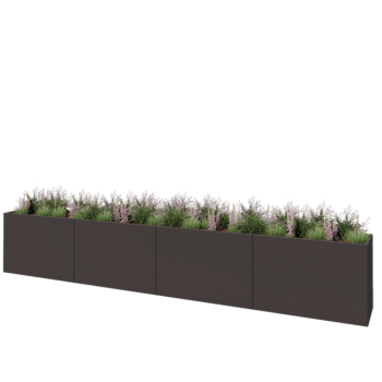 Čelična tegla za cvijeće XXL - Pravokutnik - 480 x 50 x 80 cm - Druga RAL boja - Bez donje ploče