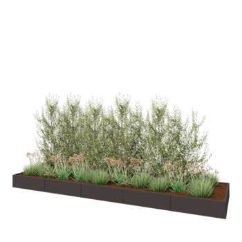 Čelična tegla za cvijeće XXL - Pravokutnik - 500 x 120 x 30 cm - Druga RAL boja - Bez donje ploče