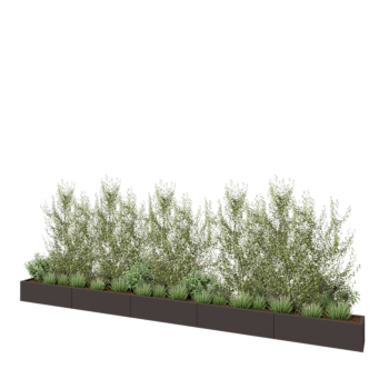 Čelična tegla za cvijeće XXL - Pravokutnik - 500 x 30 x 30 cm - Druga RAL boja - Bez donje ploče