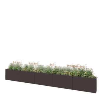 Čelična tegla za cvijeće XXL - Pravokutnik - 500 x 30 x 60 cm - Druga RAL boja - S donjom pločom