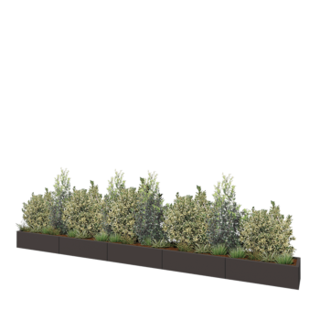 Čelična tegla za cvijeće XXL - Pravokutnik - 500 x 40 x 30 cm - Druga RAL boja - Bez donje ploče