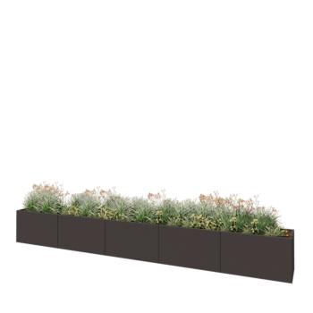 Čelična tegla za cvijeće XXL - Pravokutnik - 500 x 50 x 60 cm - Druga RAL boja - Bez donje ploče