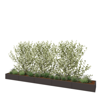 Čelična tegla za cvijeće XXL - Pravokutnik - 500 x 60 x 30 cm - Druga RAL boja - Bez donje ploče