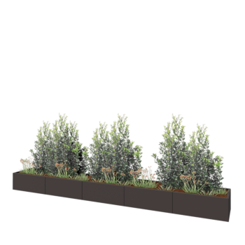 Čelična tegla za cvijeće XXL - Pravokutnik - 500 x 60 x 40 cm - Druga RAL boja - Bez donje ploče