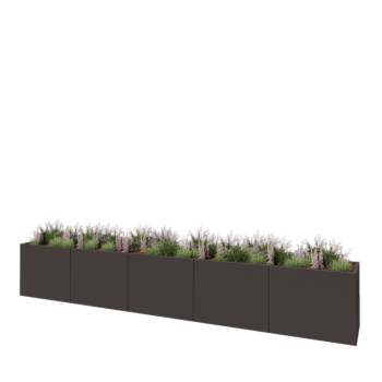 Čelična tegla za cvijeće XXL - Pravokutnik - 500 x 60 x 80 cm - Druga RAL boja - S donjom pločom