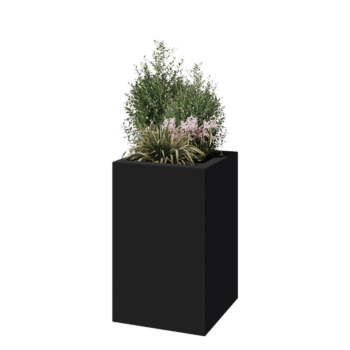 Stakloplastična tegla za cvijeće - Kvadrat - 50 x 50 x 80 cm - RAL7016 mat (antracit siva) - S dnom