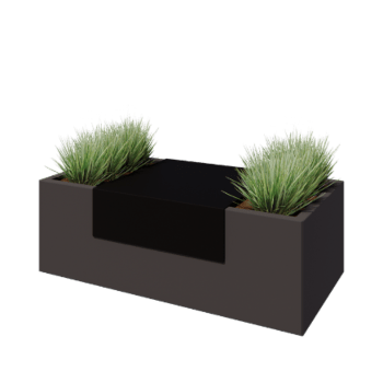 Čelične platforme za tegle za cvijeće - 60 x 61 x 20 cm - RAL9005 mat (crna)