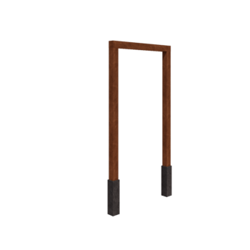 Pergola od corten čelika - Ravno - 150 x 230 cm - S betonskim postoljem
