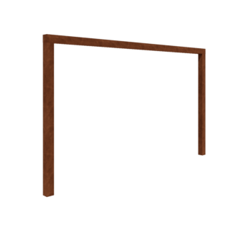 Pergola od corten čelika - Ravno - 400 x 230 cm - Bez betonskog postolja