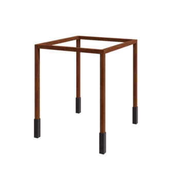 Pergola od corten čelika - Kvadrat - 274 x 250 x 230 cm - S betonskim postoljem