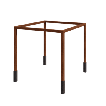 Pergola od corten čelika - Kvadrat - 324 x 300 x 230 cm - S betonskim postoljem