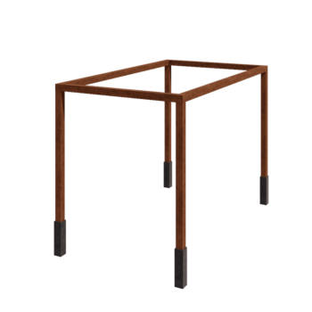 Pergola od corten čelika - Pravokutnik - 424 x 250 x 230 cm - S betonskim postoljem