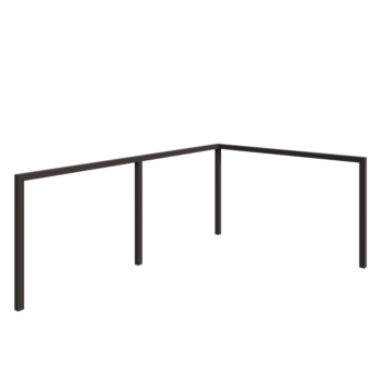 Pergola od čelika - Kut - 600 x 412 x 230 cm - RAL7016 mat (antracit siva) - Bez betonskog postolja