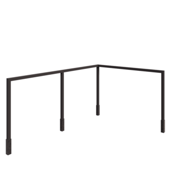 Pergola od čelika - Kut - 600 x 412 x 230 cm - RAL7016 mat (antracit siva) - S betonskim postoljem