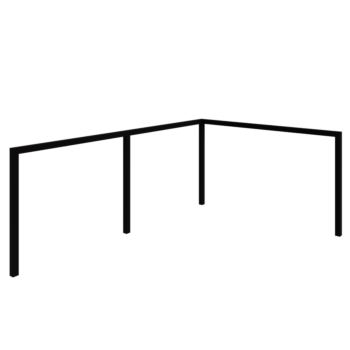 Pergola od čelika - Kut - 600 x 412 x 230 cm - RAL9005 mat (crna) - Bez betonskog postolja