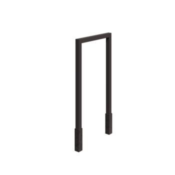 Pergola od čelika - Ravno - 150 x 230 cm - RAL7016 mat (antracit siva) - S betonskim postoljem