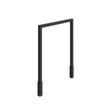 Pergola od čelika - Ravno - 250 x 230 cm - RAL7016 mat (antracit siva) - S betonskim postoljem