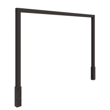Pergola od čelika - Ravno - 400 x 230 cm - Druga RAL boja - S betonskim postoljem