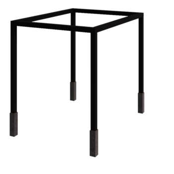 Pergola od čelika - Pravokutnik - 324 x 250 x 230 cm - RAL9005 mat (crna) - S betonskim postoljem