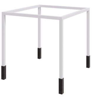 Pergola od čelika - Kvadrat - 324 x 300 x 230 cm - RAL9010 mat (bijela) - S betonskim postoljem