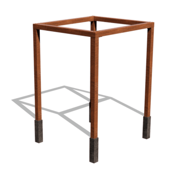 Corten čelična pergola kvadrat sustav 224 x 200 cm