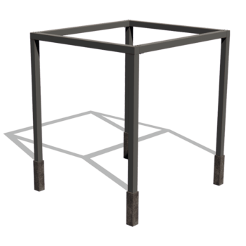Praškasto lakirane čelična pergola kvadrat sustav 274 x 250 cm
