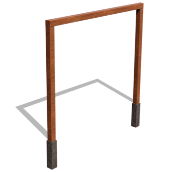Corten čelična pergola ravno 300 cm