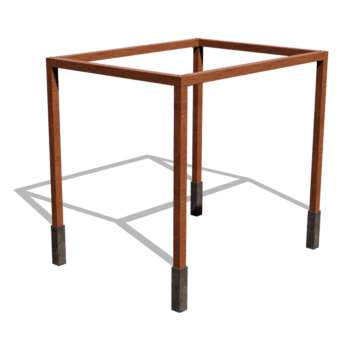 Corten čelična pergola kvadrat sustav 324 x 250 cm