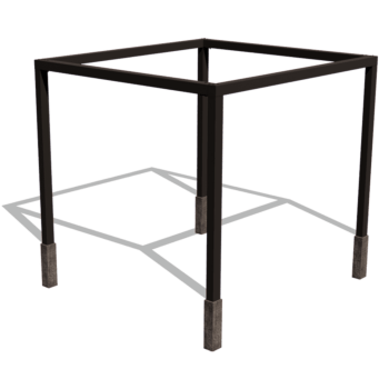 Praškasto lakirane čelična pergola kvadrat sustav 324 x 300 cm