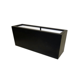 Stakloplastična tegla za cvijeće - Pravougaonik - 120 x 30 x 60 cm - RAL9010 mat (bijela) - S dnom