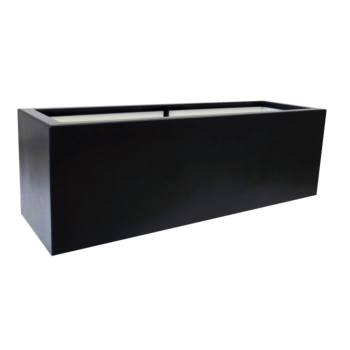 Stakloplastična tegla za cvijeće - Pravougaonik - 120 x 40 x 40 cm - RAL9005 mat (crna) - S dnom