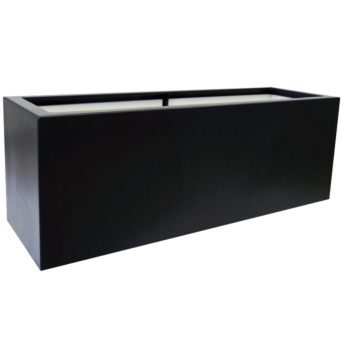 Stakloplastična tegla za cvijeće - Pravougaonik - 120 x 40 x 50 cm - RAL9010 mat (bijela) - S dnom