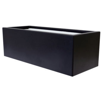 Stakloplastična tegla za cvijeće - Pravougaonik - 120 x 60 x 40 cm - RAL9005 mat (crna) - S dnom