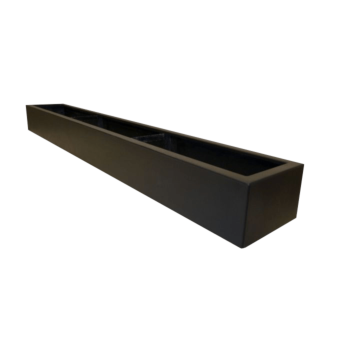Stakloplastična tegla za cvijeće - Pravougaonik - 200 x 30 x 20 cm - RAL9010 mat (bijela) - S dnom