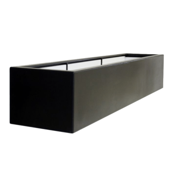Stakloplastična tegla za cvijeće - Pravougaonik - 230 x 50 x 40 cm - RAL9010 mat (bijela) - S dnom
