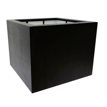Stakloplastična tegla za cvijeće - Kvadrat - 100 x 100 x 80 cm - S dnom