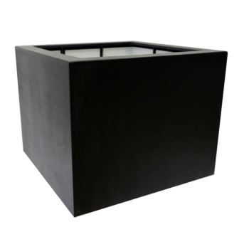 Stakloplastična tegla za cvijeće - Kvadrat - 160 x 160 x 100 cm - RAL9010 mat (bijela) - S dnom